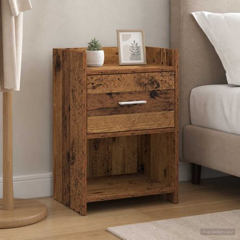 vidaXL Bedside Tables Old Wood 40 x 30 x 60 cm Engineered Wood (1/5)