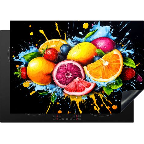 PROTEZIONE PER PIANO COTTURA A INDUZIONE Frutta - Graffiti - Colorato - Arancione - Fragola - Astratto 75x52 (1/5)