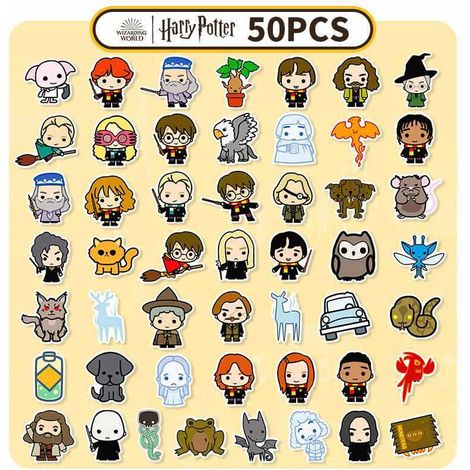 100 Autocollants Personnage Dessin Animé Académie Magie, Décoration Cahier Album Scrapbooking (1/5)