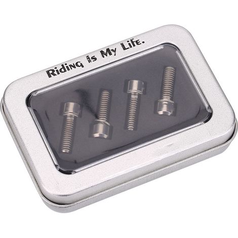 4Pcs vis de fixation M6x18mm pour frein à disque vélo, boulon avec rondelle en titane (1/5)