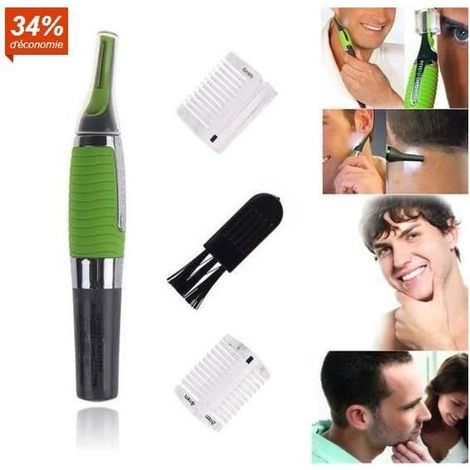 Rasoir Electrique Homme Mixte Rasoir nez et oreille Tondeuse Micro Touch W/ LED (1/2)