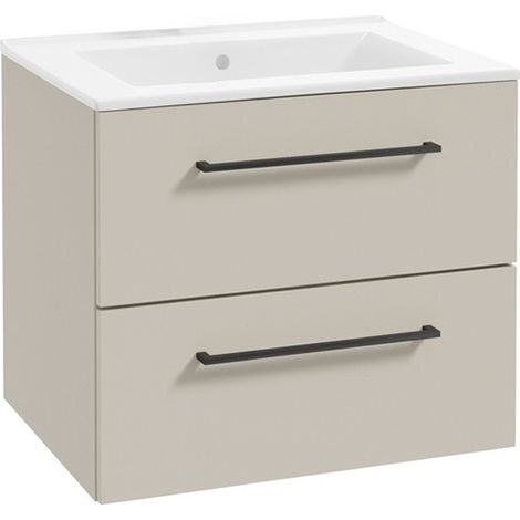 Badezimmerschrank mit Waschbecken, hängend, Kaschmir, 60 x 50 cm, Pinia (1/5)