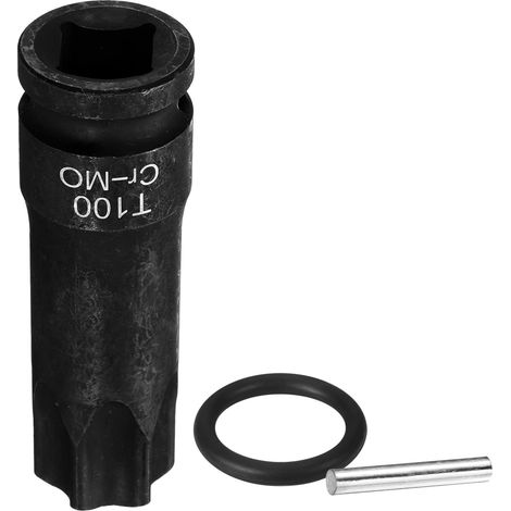 Douille Hexagonale À Choc, Douille Torx T100 À 6 Branches 1/2" Pour Outil À Choc Acier CR-MO Avec Goupille Joint Torique Pour Perceuses Ateliers Garage Adaptateur (1/5)