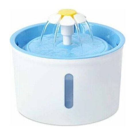 BUNTHAUS Abreuvoir automatique petite fleur 1.6L abreuvoir fontaine pour chat et chien bleu EU