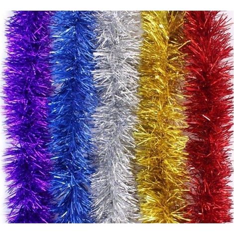 Set of 20 Shiny Garland Decoration for Shafts of christmas 2m Long Christmas of Wedding Birthday Party 20 pcs,Multicolor (1/4)