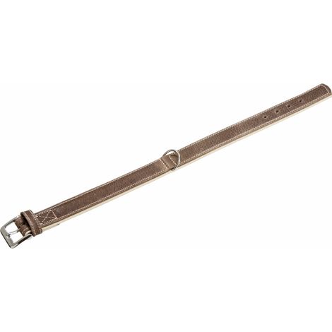 Collare grigio comfort k & f, 45 cm 22 mm in pelle morbida