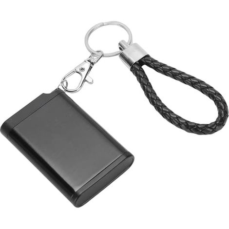 Capsule porte-clés étanche en alliage d'aluminium pour le camping et les voyages - Tube à mémoire de forme noir hermétique (1/5)