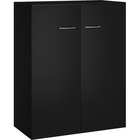 Maison Exclusive - Credenza Nera 60x30x75 cm in Legno Multistrato (1/5)