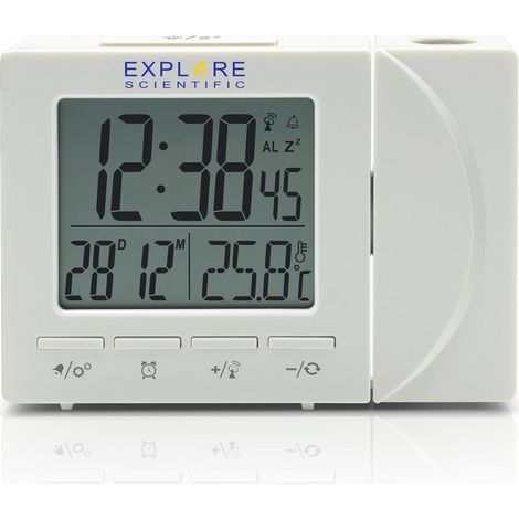 Explore Scientific RDP1001WHT despertador Reloj despertador digital Blanco