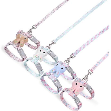 4 Harnais Pour Lapin Nain Rglable Laisse Pour Lapins Gilet Harnais Chaton,harnais Pour Chat Lapin Accessoires,harnais Et Laisses Pour Petits Anima (1/5)
