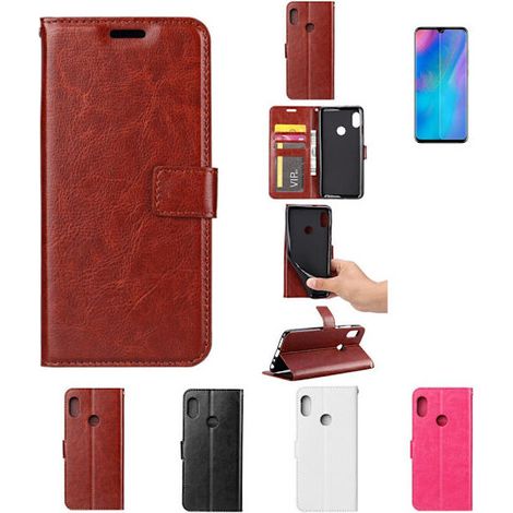 Custodia in vera pelle marrone per proteggere il tuo Huawei P30 Lite (1/2)