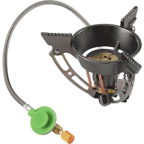 Réchaud à gaz de camping coupe-vent BRS, 3240 W, portable et pliable, fonctionnant au butane/propane, avec allumage piézoélectrique (1/5)