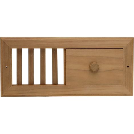 Nikkarien Sauna Lüftungsschieber aus Thermo-Holz Thermobehandelte Espe (1/2)