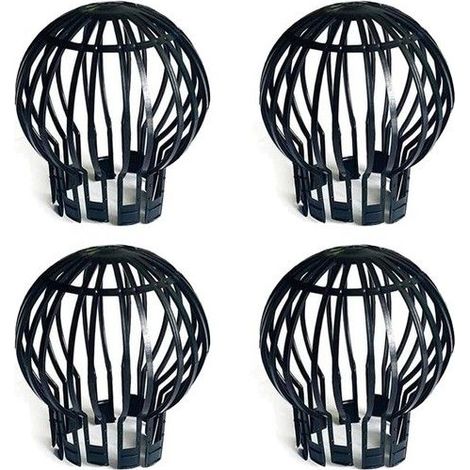 Crapaudine de gouttière - Fonepro - Lot de 4 pièces - Diamètre 13,2 cm - Hauteur 14,5 cm - Plastique robuste (1/5)