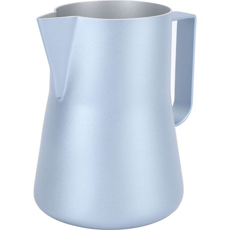 Pichet à lait 550 ml, embout en acier inoxydable 304, mousseur à lait, tasse, accessoires pour la préparation du café, bleu (1/5)