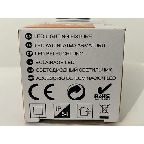 Mini spot LED 3 W, petit spot encastrable, pour salle de bain, cuisine, salon, avec 3 panneaux en noir, blanc, argent, IP54, 230 V, sans travo, 210 lumens (blanc froid 6500 K) (1/5)