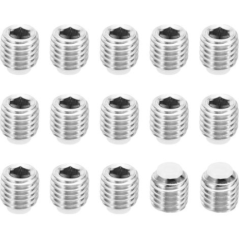 15 Paquet M12x12mm Nylon Pointe Sans-tête Vis 304 Inox Acier (1/5)
