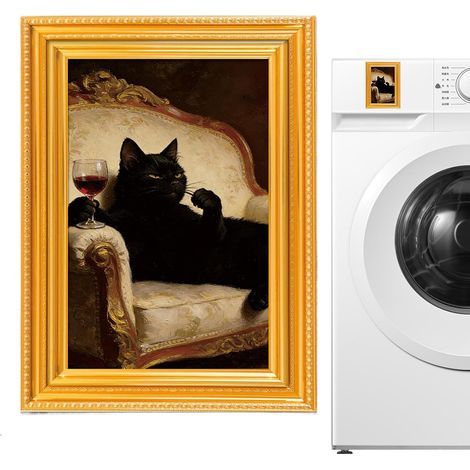 Aimants Réfrigérateur Panneau Casier Motif Chat Aimants Frigo Solides Cadre en Bois Pour l'École, le Bureau, la Maison, la Cuisine, la Salle de Jeux (1/5)