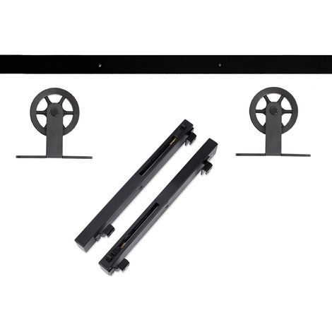 Schiebetüren Set CHAMBER-2 2 m (von oben anschraubbar) Soft-Close schwarz (1/5)