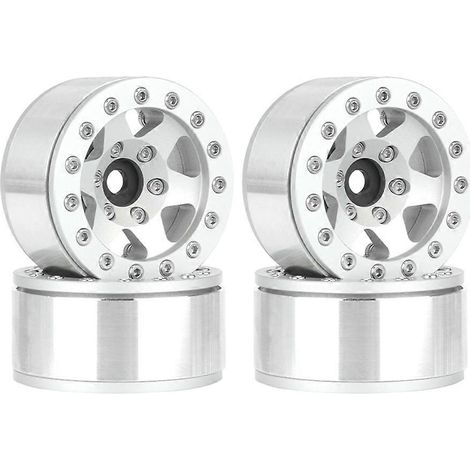 Pneus à jante métallique Silver Edge AX90069 de 1,55 pouce compatibles avec Jimny CC01 (1/5)