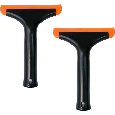 Dailygoods,Limpiacristales de silicona,Juego de 2,Limpiacristales para ducha,Limpiacristales para coche,19 x 15 x 3,3 cm,Negro (1/5)