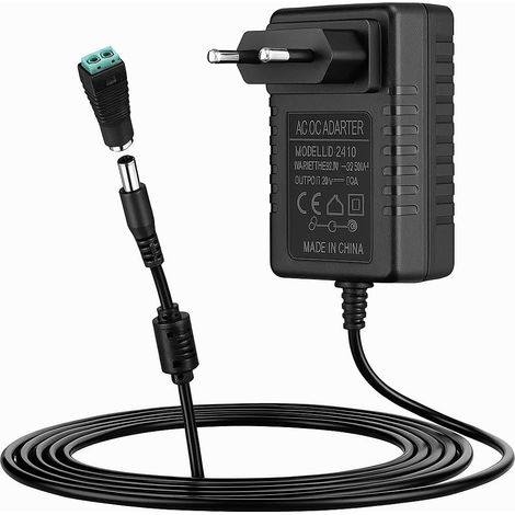 Adaptateur Secteur 24V 3 A, Bloc d'alimentation 24 V CC 3000 mA 72 W, transformateur convertisseur CA/CC, Bloc d'alimentation 100-240 V CA vers 24 V pour Bandes LED 24V, Driver LED - Prise UE
