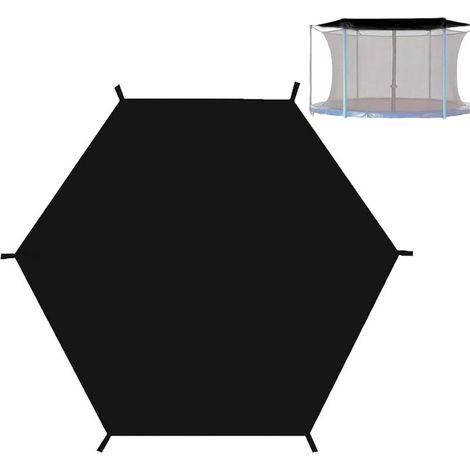 Housse de trampoline, tente de trampoline, protection UV, protection solaire, imperméable, pliable, accessoires de toit pour trampolines à 6 poteaux (2,4 m – 6 poteaux)