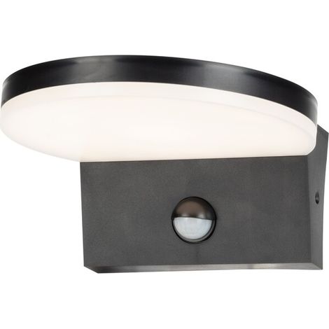 Applique esterna tonda nera sensore CCT LED 9W IP54 Rabalux (1/5)