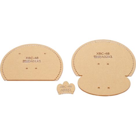 Gabarit acrylique 3 pièces pour porte-monnaie, porte-monnaie en cuir fait main, moule à dessin pour loisirs créatifs (1/5)