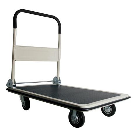 Toolland Carretilla de Plataforma Plegable de Acero 300 kg con Plataforma Antideslizante 91x61 cm 4 Ruedas y asa Soft-Grip Ideal para casa Oficina almacén y mudanzas