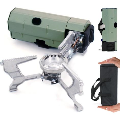 Réchaud à Gaz Pliable 2600W – Réchaud de Camping Portable Brûleur à Gaz Ultraléger 1,4kg Cuisinière de Camping Compacte avec Allumage Électronique & Sac de Transport (25x8x10,5cm) (1/5)