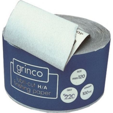 Rouleau de 100 m de papier abrasif de finition zinc HA pour bouche-pores gr 320