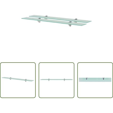 Étagère de salle de bain -  Étagères murales 2 pcs Verre 80 x 10 cm 8 mm (1/5)