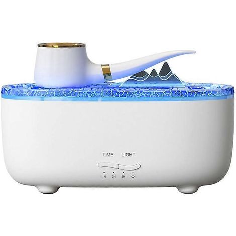 Röhrenförmiger ätherischer Öldiffusor, 2 Vernebelungsmodi, Timer, automatische Abschaltung bei niedrigem Wasserstand, 7 farbwechselnde LED, 200 ml Luftbefeuchter. (1/5)