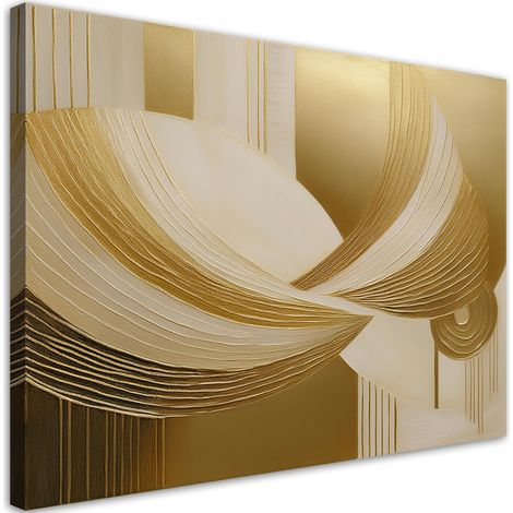 Quadro su tela, Astrazione Oro 3D - 60x40 (1/5)