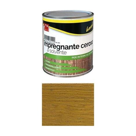 IMPREGNANTE CEROSO A SOLVENTE HAND - NOCE CHIARO ML 750- 6 pezzi