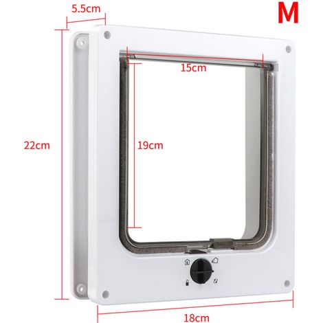 ZVD Chatière pour Chat, Chatière Imperméabiliser avec verrou Rotatif à 4 Voies pour Chat, Petit Chien, Facile à Installer et à Utiliser, Version améliorée-RAPANDA (1/4)