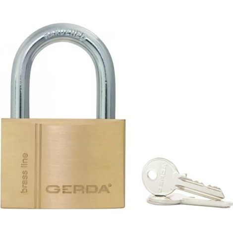 GERDA BRASS LINE S50 Bügelvorhängeschloss, Messing