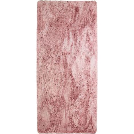 NEO YOGA - Tapis lavable à base fine et souple extra doux rose 80x180