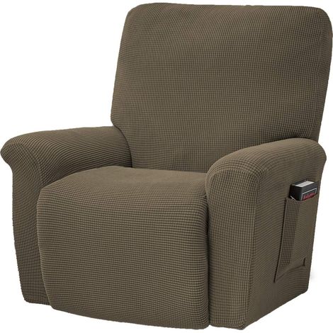 Housse extensible en polaire pour fauteuil, housse complète de chaise, housse extensible pour fauteuil TV