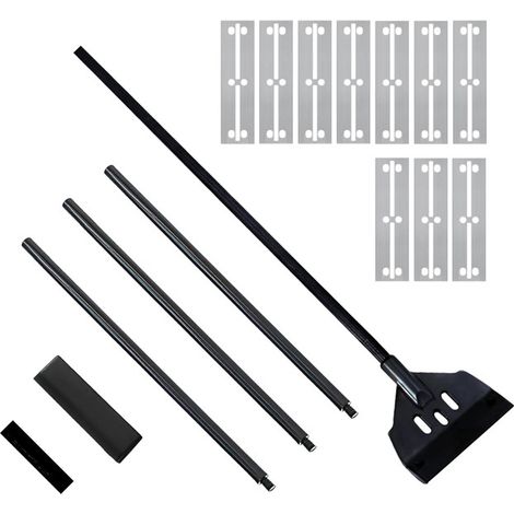 Grattoir d'Algue pour Aquarium Racleur Alguis Vitre Nettoyage d'Aquarium Outil de Nettoyage de Verre en Acier Inoxydable avec Lames de Rechange de Poignée Rallongeable Amovible
