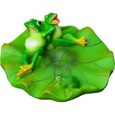 Décoration forme grenouille feuilles flottantes Sculpture flottante jardin