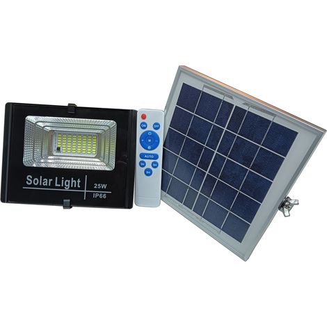talox foco + panel solar led c-control remoto 25 w gy-rsf-001