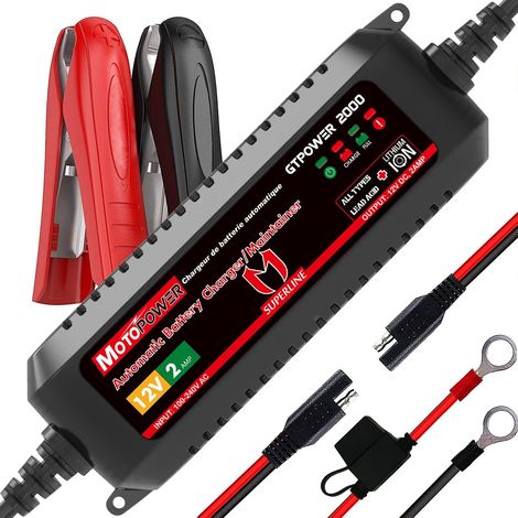 MP00207A 12V 2Amp Chargeur de Batterie Automatique Intelligent (1/5)