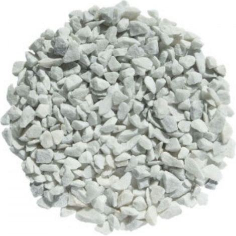 Jardinex – Gravier décoratif marbre blanc Carrare 9/12 – Sac 25 kg – Pour allées carrossables et massifs fleuris – Stabilisateur de graviers
