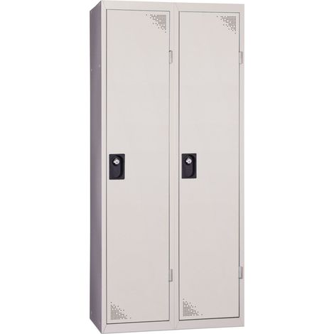 PROVOST - Vestiaire industriel monobloc 2 colonnes Provost - Acier gris RAL 7035