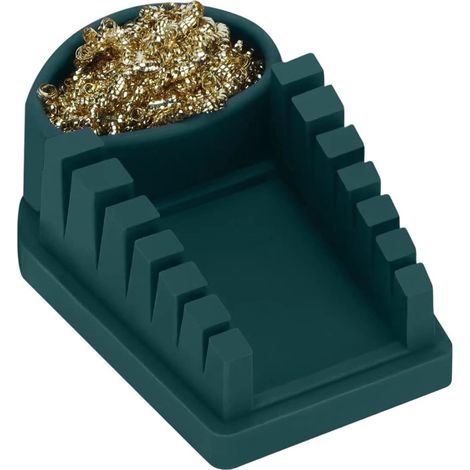Support de soudure ergonomique conçu avec des fentes en forme de V et un nettoyeur de pointe en métal pour un entretien facile des bureaux de soudure mobiles (1/5)