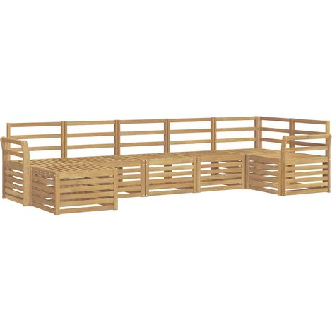 Set di divani da esterno 7 pcs Bianco vidaXL (1/5)