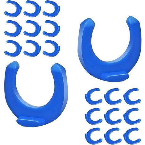 20 Stück 1/4"-Verriegelungsclips, 1/4"-Kunststoff-Befestigungsclips, blaue Schlauchschellen für RO-Wasserfiltersysteme (1/5)