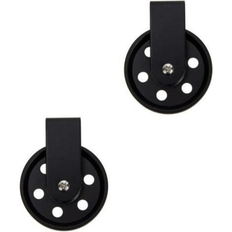 Set of 2 lighting accessories: pulley pendant, black wall sconce, iron wheel, retro crow/horse style, 5 cm. (1/5)